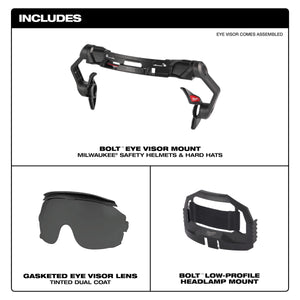 Milwaukee BOLT™ Gasketed Eye Visor - Dual Coat Lens (Compatible with Milwaukee® BOLT™ Safety Helmets & BOLT™ Hard Hats) - Mississauga Hardware Centre Inc