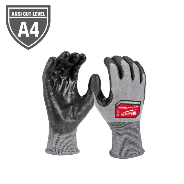 Milwaukee Cut Level 4 High - Dexterity Polyurethane Dipped Gloves LG - Mississauga Hardware Centre Inc