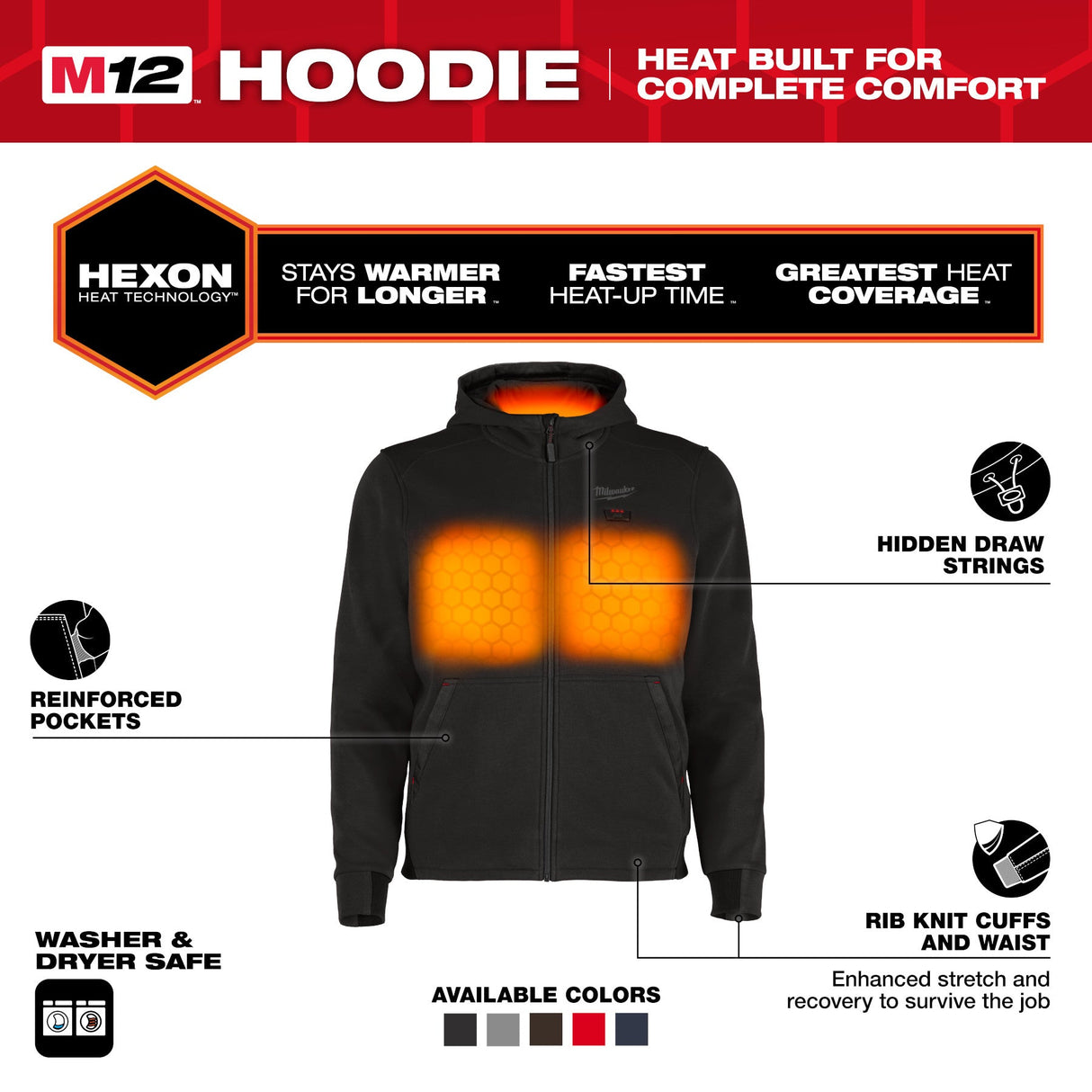 Milwaukee M12 Heated Hoodie - Black - Mississauga Hardware Centre Inc