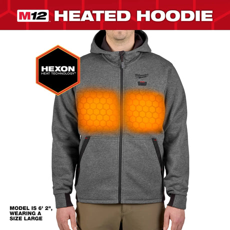 Milwaukee M12 Heated Hoodie - Grey MED - Mississauga Hardware Centre Inc