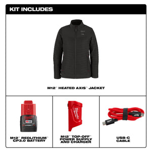 Milwaukee M12™ Women's Heated AXIS™ Jacket - Black SM - Mississauga Hardware Centre Inc
