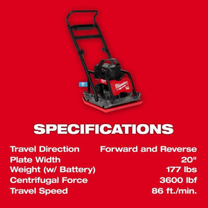 Milwaukee MXF220 - 2HD MX FUEL 20in Plate Compactor Kit - Mississauga Hardware Centre Inc