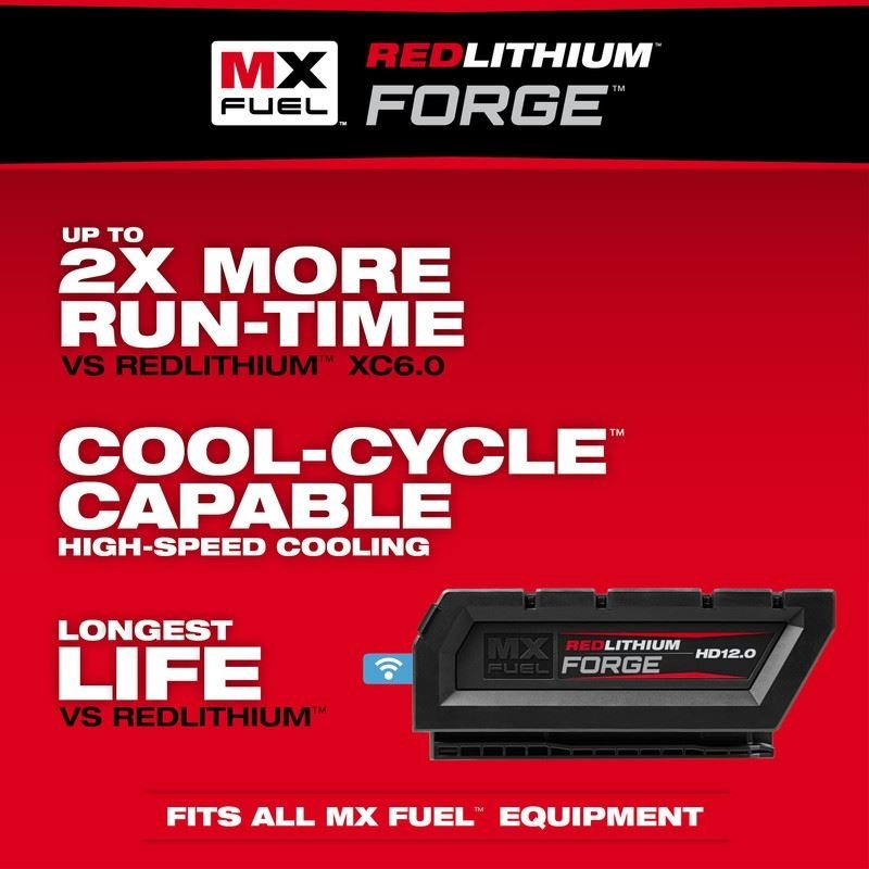 Milwaukee MXFHD812 MX FUEL REDLITHIUM FORGE HD12.0 BATTERY PACK - Mississauga Hardware Centre Inc