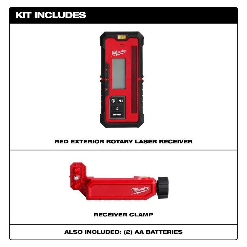Milwaukee Red Exterior Rotary Laser Receiver - Mississauga Hardware Centre Inc