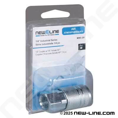 New Line XNC - 20 1/4" INDUSTRIAL COUPLER X 1/4" FEMALE NPT - Mississauga Hardware Centre Inc