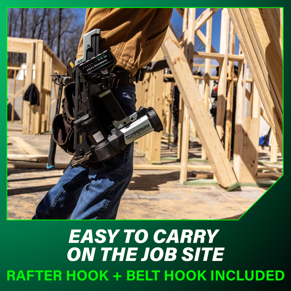 metabo HPT NR1890DCBQRY 18V 30° Cordless Pneumatic 3-1/2" Framing Nailer (1 x 10Ah T-PWR Tabless Battery)