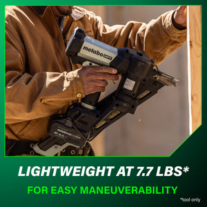 metabo HPT NR1890DCBQRY 18V 30° Cordless Pneumatic 3-1/2" Framing Nailer (1 x 10Ah T-PWR Tabless Battery)
