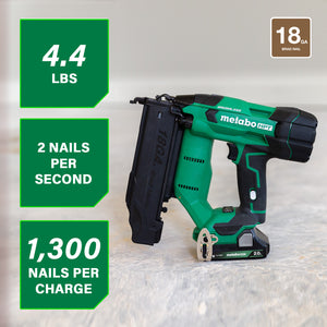metabo HPT 18V MultiVolt™ Brushless 18-Gauge Compact Brad Nailer (1x2.0Ah) NT1850DFT