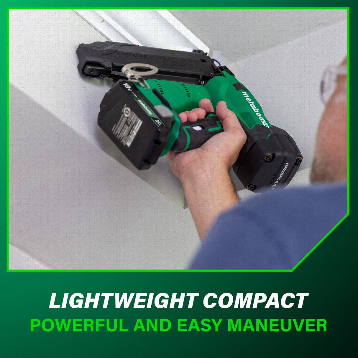 metabo HPT 18V MultiVolt™ Brushless 18-Gauge Compact Brad Nailer (1x2.0Ah) NT1850DFT