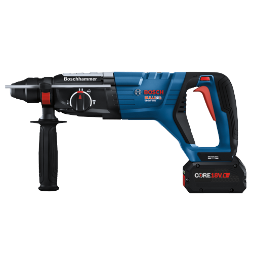 Bosch GBH18V-28DCK24 18V Brushless Connected-Ready SDS-plus® Bulldog™ 1-1/8 In. Rotary Hammer Kit with (2) CORE18V 8 Ah High Power Batteries