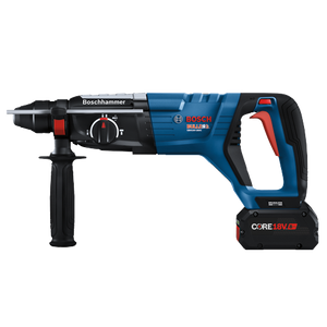 Bosch GBH18V-28DCK24 18V Brushless Connected-Ready SDS-plus® Bulldog™ 1-1/8 In. Rotary Hammer Kit with (2) CORE18V 8 Ah High Power Batteries