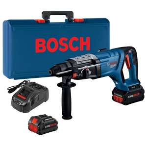 Bosch GBH18V-28DCK24 18V Brushless Connected-Ready SDS-plus® Bulldog™ 1-1/8 In. Rotary Hammer Kit with (2) CORE18V 8 Ah High Power Batteries