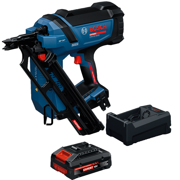 Bosch EXNH18V-90MDB14X EXPERT Framing Nailer Kit