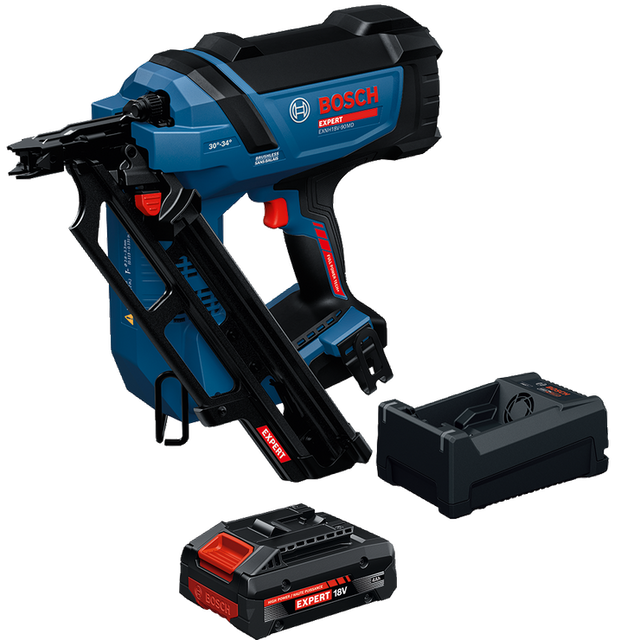 Bosch EXNH18V-90MDB14X EXPERT Framing Nailer Kit