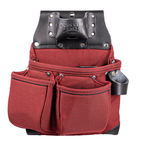 OCCIDENTAL LEATHER R8018DB OxyLights 3 Pouch Tool Bag – Red and Black - Mississauga Hardware Centre Inc