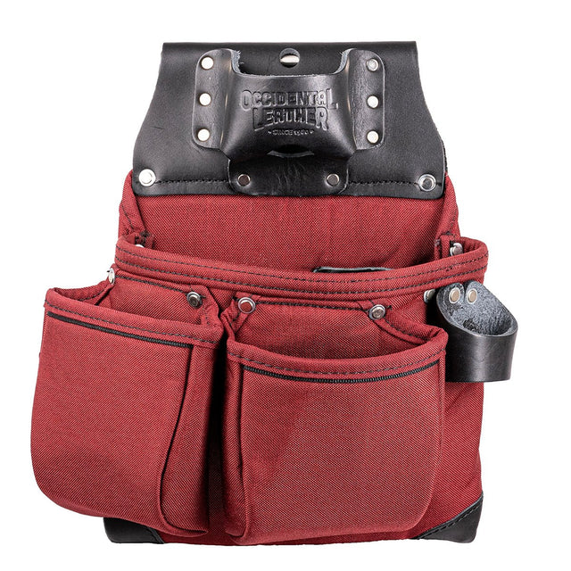 OCCIDENTAL LEATHER R8018DB OxyLights 3 Pouch Tool Bag – Red and Black - Mississauga Hardware Centre Inc