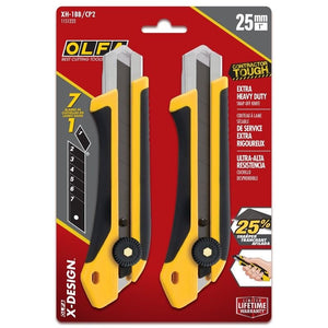 OLFA XH - 1 25mm Fiberglass - Reinforced Ratchet - Lock Utility Knife - 2 Pack - Mississauga Hardware Centre Inc