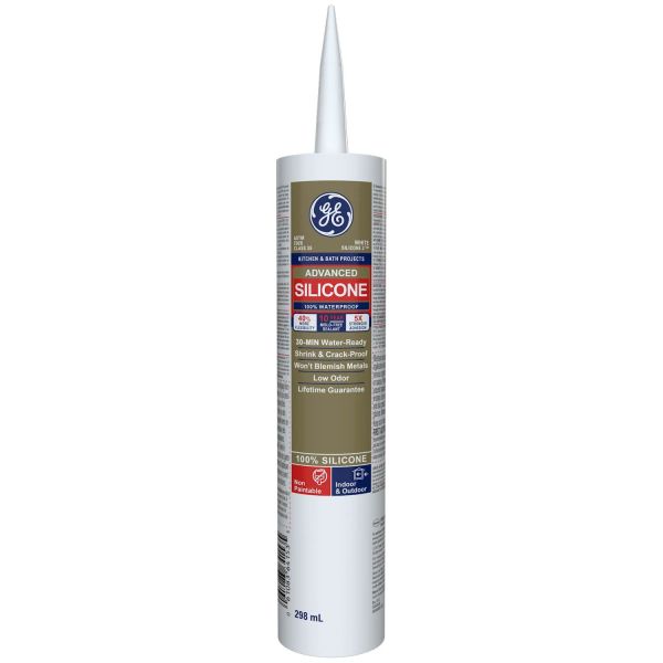 GE 300ml Advance Kitchen & Bath Silicone - White