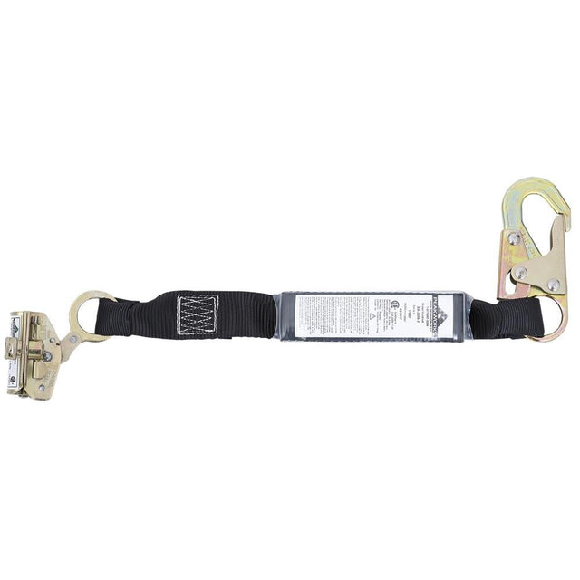 Peakworks V8103162 E4 Shock Absorbing Lanyard (100 – 254 lb capacity) - SP - Single Leg - Snap and ADP Rope Grab - 2' (0.6 m) - Mississauga Hardware Centre Inc