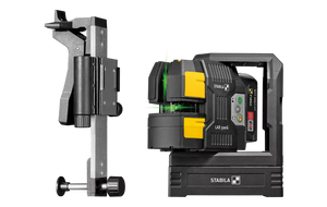 STABILA Cross-Line Laser LAX 500 G, 12 V System, 7-Piece Set, with Rechargeable Battery and Charger