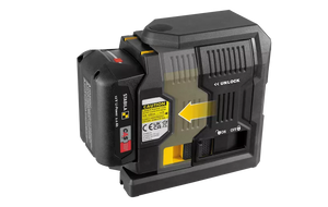 STABILA Cross-Line Laser LAX 500 G, 12 V System, 7-Piece Set, with Rechargeable Battery and Charger