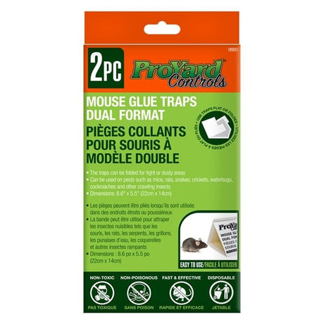 ProYard 185037 MOUSE GLUE TRAPS FOLDABLE - 2PK - Mississauga Hardware Centre Inc