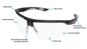 PYRAMEX TruFlex Half Frame Clear Lens Safety Glasses With H2X Anti - fog - Mississauga Hardware Centre Inc
