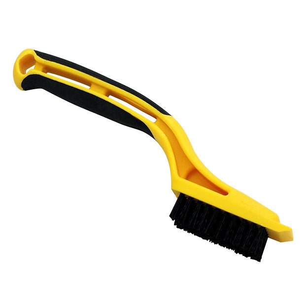 RICHARD 03284 1 1/8 IN. X 2 1/4 IN. MINI WIR E BRUSH, NYLON BRISTLES WITH SCRAPER - Mississauga Hardware Centre IncRichard03284