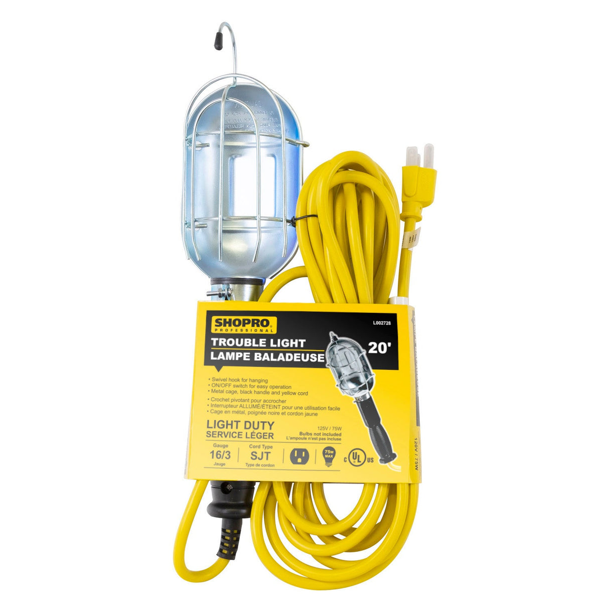 SHOPRO L002728 20' Trouble Light - Mississauga Hardware Centre Inc
