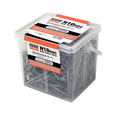 Simpson Strong - Tie N10D5HDG 1 - 1/2in Connector Nails - 5lbs - Mississauga Hardware Centre Inc