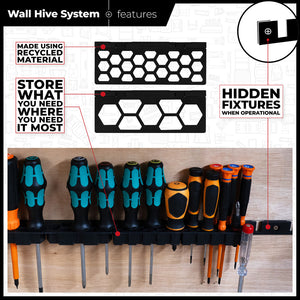 StealthMounts WH-BLK-SD-4 Wall Hive System Screwdriver Rack (4 Pack)