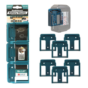 StealthMount BM-MK18-BLU-6 Battery Mounts for Makita 18v LXT (6 Pack) Blue