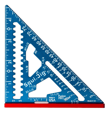 Squi.Jig Blue White & Red Fusion 4.5 inch Mini Pro Square - 3/16" Heel - Mississauga Hardware Centre Inc