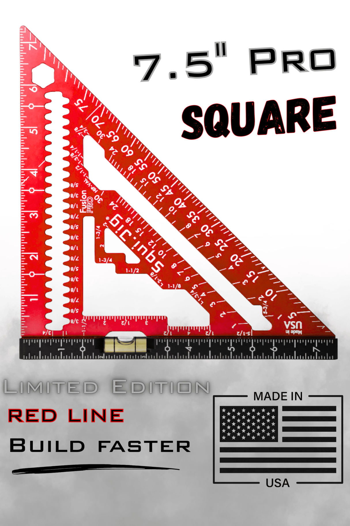 Squi.Jig Limited Edition 7.5inch Fusion Pro - Red Line - Mississauga Hardware Centre Inc