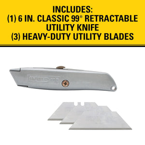 STANLEY 10 - 099 6 in Classic 99® Retractable Utility Knife - Mississauga Hardware Centre Inc