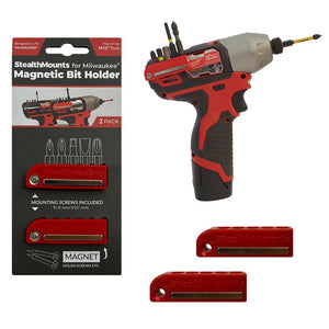 StealthMount BH - MW12 - RED - 2 Bit Holder For Milwaukee M12 (2 Pack) - Mississauga Hardware Centre Inc