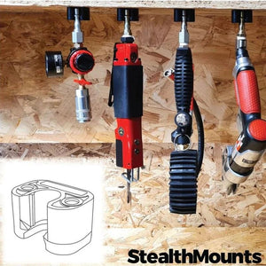 StealthMount OM - ATM - BLK - 5 1/4 in Fitting Air Tool Mounts, 5 Pack - Mississauga Hardware Centre Inc