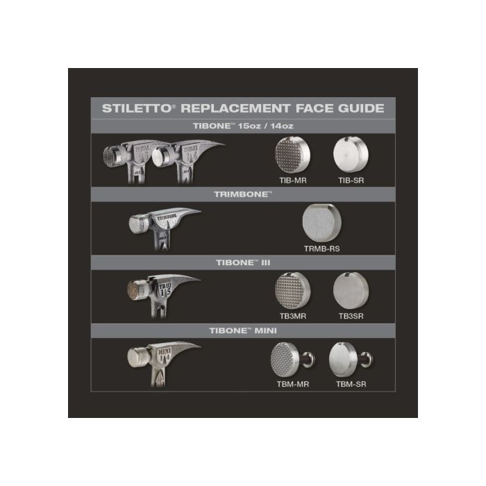 STILETTO TIB - SR TIBONE Smooth Steel Replacement Face - Mississauga Hardware Centre Inc