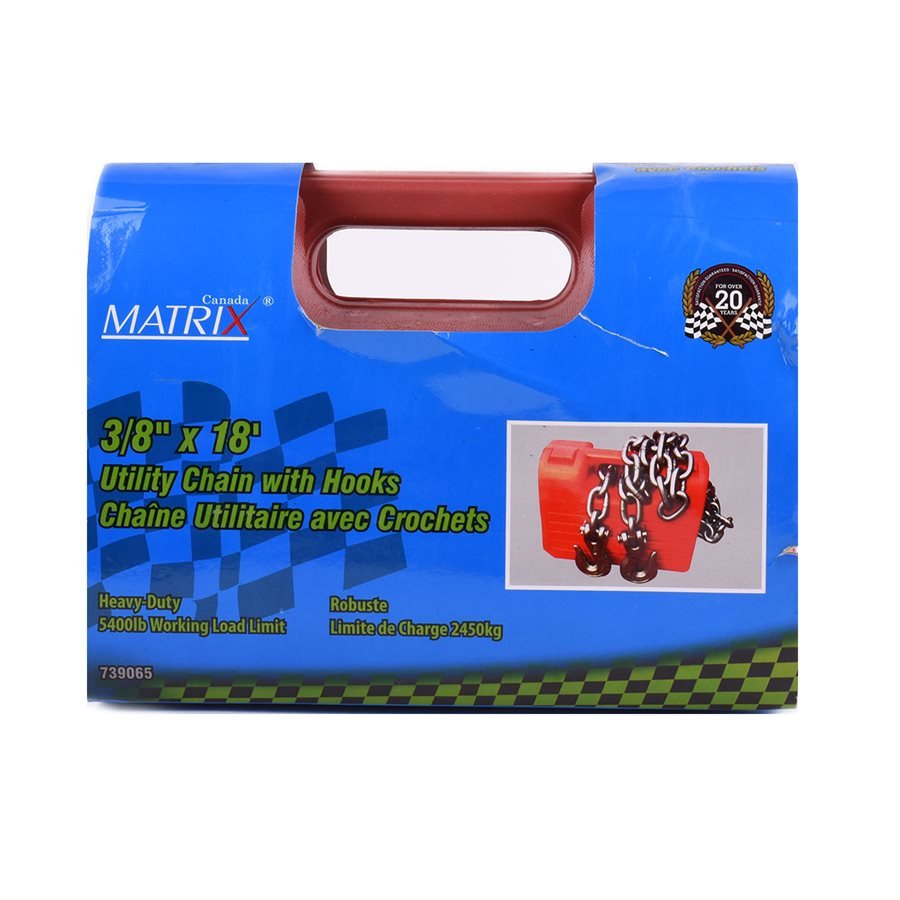 STINSON 3/8 x 18ft Utility Chain With Hooks - Mississauga Hardware Centre Inc