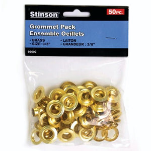 Stinson 399692 Brass Eyelet Grommets for Tarps 3/8in 50Pk - Mississauga Hardware Centre Inc