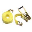 STINSON 406394 TIE DOWN RATCHET STRAP WITH J - HOOKS 2IN X 27FT - Mississauga Hardware Centre Inc