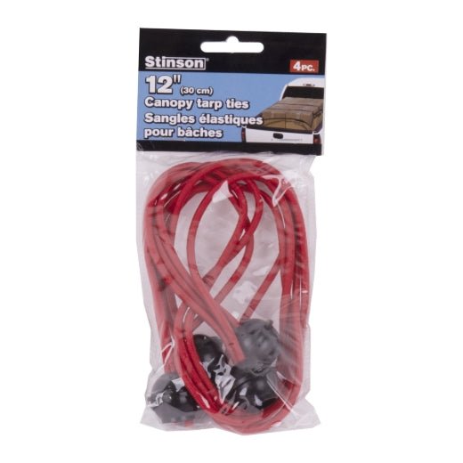 Stinson Cargo 406141 4PK Tie Down Bungee Ball Cord 12in - Mississauga Hardware Centre Inc