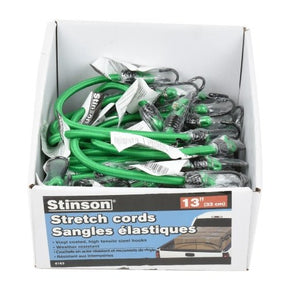 Stinson Cargo 406163 Tie Down Braided Bungee Stretch Cord 13in Green - Mississauga Hardware Centre Inc