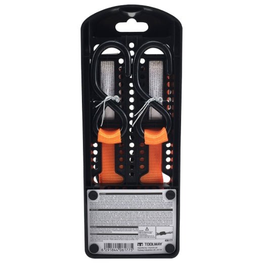 Stinson Cargo 406177 2PK Tie Down With Smart Cam Buckle 1in x 10ft 400lb - Mississauga Hardware Centre Inc