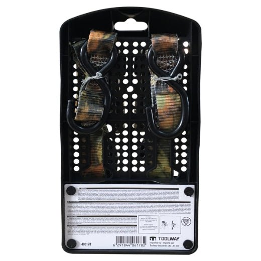 Stinson Cargo 406178 2PK Tie Down Ratchet 1in x 15ft 500lb Camouflage - Mississauga Hardware Centre Inc