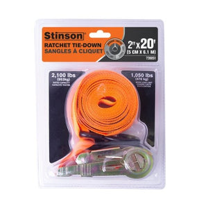 Stinson Cargo 739051 Tie Down Ratchet Strap 2in x 20ft 1050lb - Mississauga Hardware Centre Inc