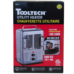 Tooltech 100067 - 2 Milkhouse Heater 5000 BTU 1300 - 1500W 120V 60Hz - Mississauga Hardware Centre Inc