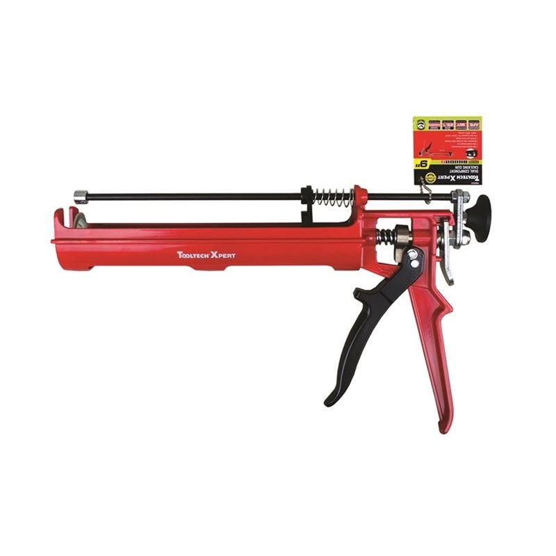 TOOLTECH 160022 PRO DUAL HIGH DENSITY CRADLE-STYLE EPOXY GUN 9in - RED ...