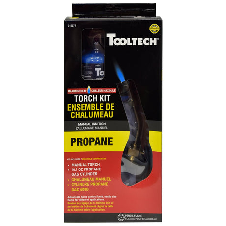 Tooltech 715077 HAZ Manual Torch Kit Propane 14.1oz - Mississauga Hardware Centre Inc
