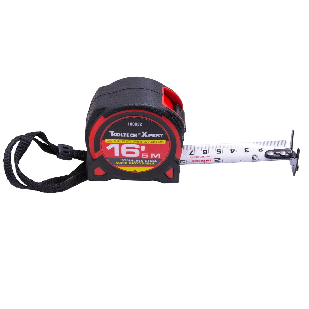 Tooltech Stainless steel Tape Measure 16ft (5m) x 1in Metric/Imperial Double Sided - Mississauga Hardware Centre Inc